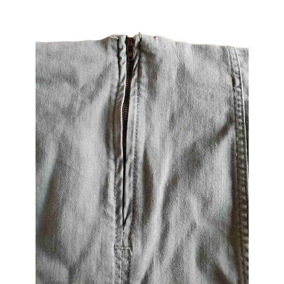 Brand New Free People Women's Size 6 Olive Green Denim Mini Skirt Back Zip - Picture 4 of 11